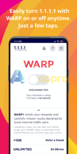 1.1.1.1 WARP Premium APK: Fast, Secure, Private Internet 1