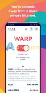 1.1.1.1 WARP Premium APK: Fast, Secure, Private Internet 2